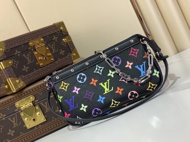 P650 顶级原单复刻独家实拍 Lv X Tm Pochette Accessoires 手袋 M13663黑彩 M13404 白彩 三彩-村上隆 本款 Poc