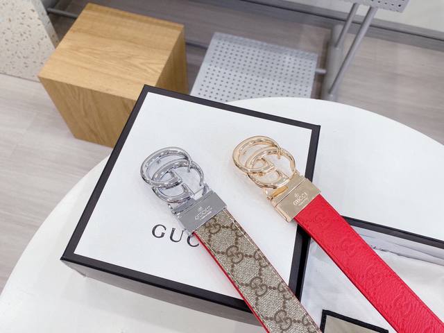 古奇 P140女款3.5 宽度 大爆款Gucc 全套包装礼盒装腰带 无论是高端大气的包装，还是真材实料的品质，都是一骑绝尘 无可匹敌的牛货，完美的礼盒包装：包装