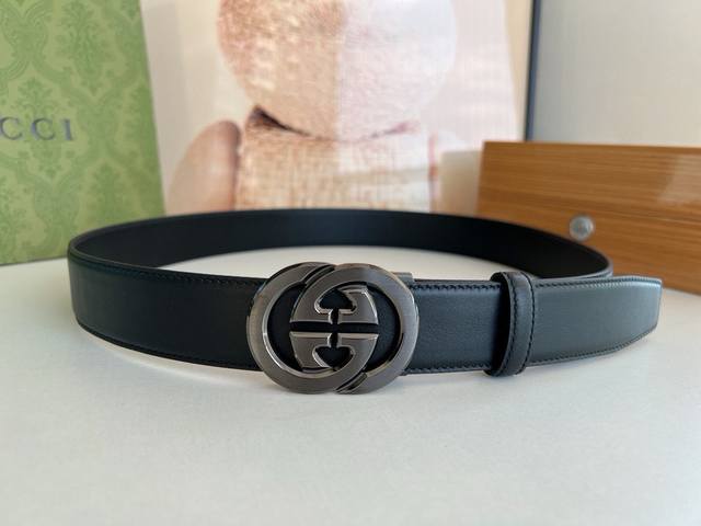 P230 自动无孔腰带 Gucci古驰3.5Cm男士精致自动扣，进口双面头层牛皮腰带，任何服饰均能驾驭。