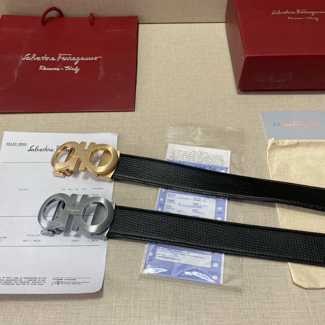 品牌：菲拉格慕 P120 等级：原版品质.头层牛皮 、专柜售经典爆款开模。油边精致 电脑车线 手感柔软.实物拍摄无修饰 上身效果超好、长度可裁剪.配专柜全套包装