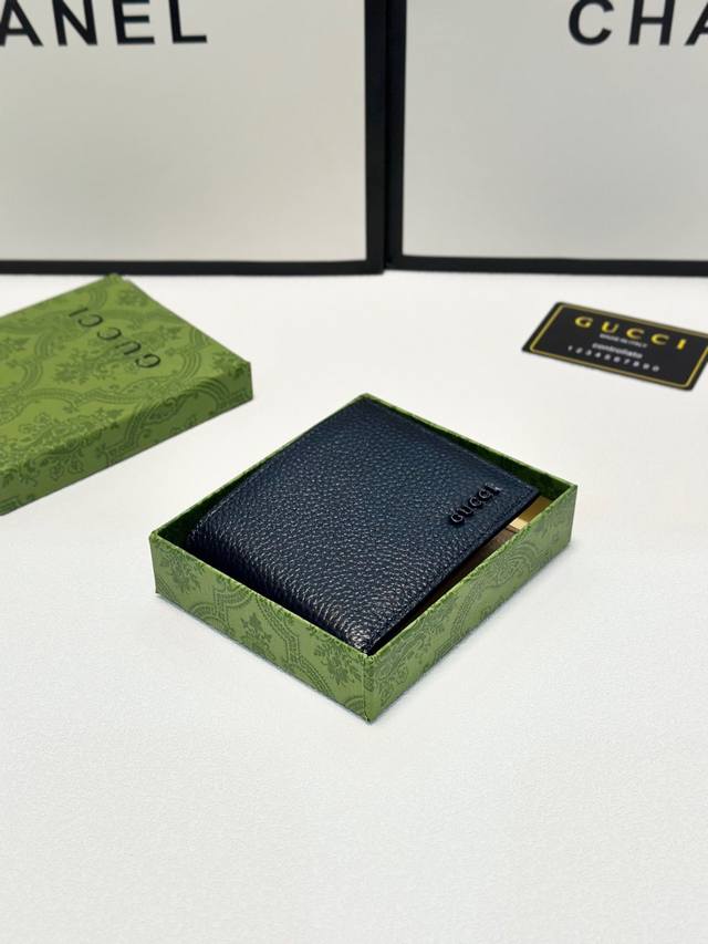 P130颜色 深蓝尺寸 短12X10古琦专柜最新款短款对折一比一进口牛皮手感无敌简约大气