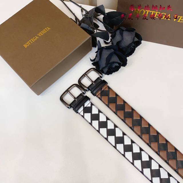 P230 Bv葆蝶家 原单新品 带身采用雙面意大利進口原廠牛皮编织 非市场普通版本 百搭适合各种场合 扣头精品设计注意细节 3.8Cm