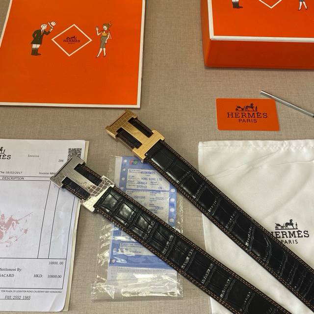 品牌：爱马仕Hermes 钢扣 P230 等级：原单私货.进口头层牛皮沙底，专柜售、堪比正品！油边精致 电脑车线 手感柔软.实物拍摄无修饰 上身效果超好、长度可