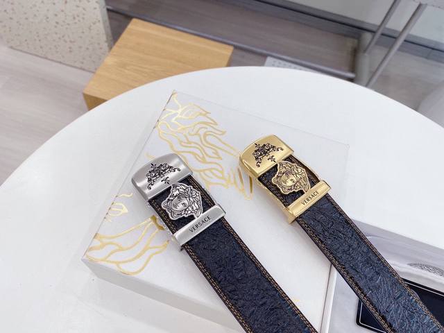 P240 范思哲专柜同款在售 種草拔草都要自留款 進口原版皮制作 搭配原版五金 3.8Cm规格 可调式皮带 看图下单皮带腰带