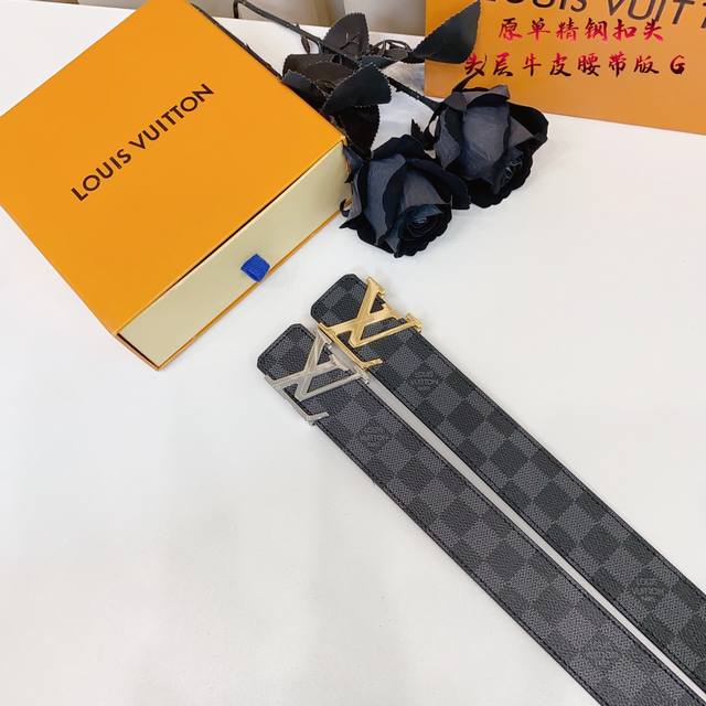 P230 路易L驴家 寬度3.8Cm 面為原廠头层牛皮 風格效果 底為柔軟的黑色头层牛皮 經典字母精钢扣头效果 手感極佳 从买原版到开发历经数月打造而出 选料