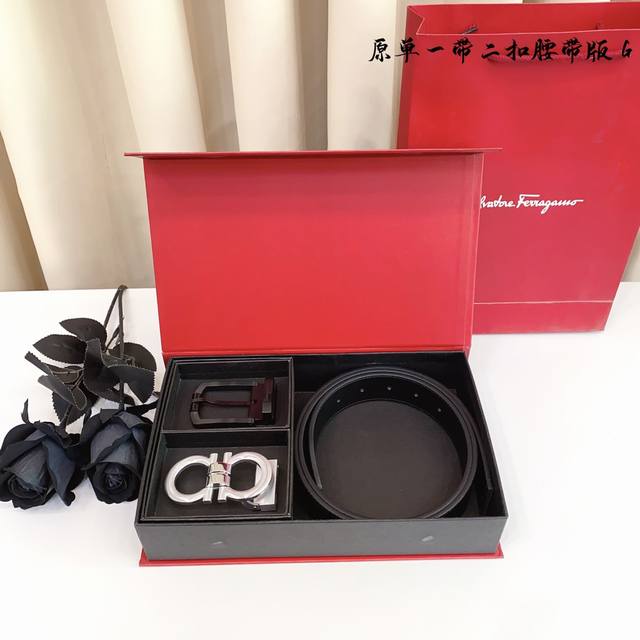 ①带①扣 P230 ①带②扣 P290 原单钢扣版菲拉F家 打孔 正版开模 此款腰带双面采用原厂牛皮带身，精密电镀标志性纯钢搭扣 对版专柜。3.5Cm 如需木盒