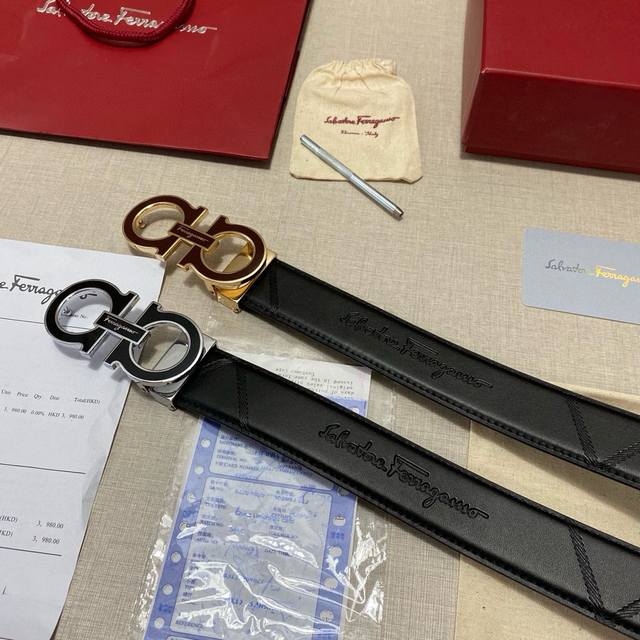 品牌：菲拉格慕 P120 等级：原版品质.定制牛皮 专柜售经典爆款开模。油边精致 手感柔软.实物拍摄无修饰 上身效果超好、长度可裁剪.配专柜全套包装.送礼自带首