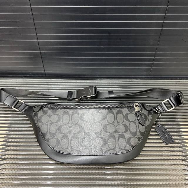 P200 Coach 蔻驰 Rivington 腰包 男女通用胸包 斜挎包 经典Logo搭配原厂工艺材质 休闲百搭 实物拍摄 原厂原版面料 礼盒防尘袋 37 X