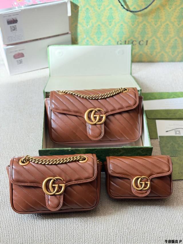牛皮版本 P210 P200 P180 Gucci古奇 经典百搭款Marmont 酷奇双G 刺绣爱心单肩包斜挎包女包 美到无法无天的款式 今年简直引领时尚最In