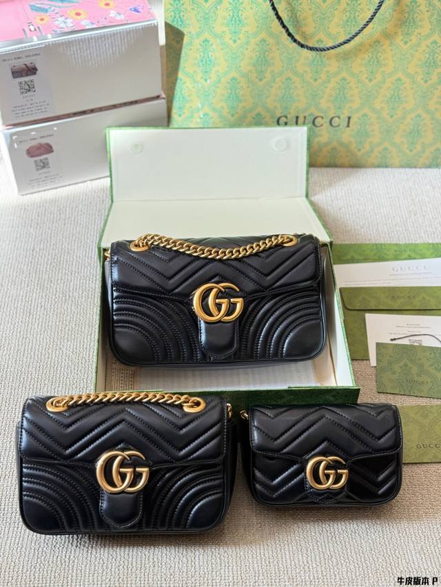 牛皮版本 P200 P200 P170 Gucci古奇 经典百搭款Marmont 酷奇双G 刺绣爱心单肩包斜挎包女包 美到无法无天的款式 今年简直引领时尚最In