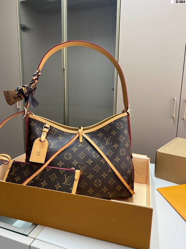 P210 芯片版本 Lv路易斯威登Carryall购物袋 手提单肩斜挎托特包新款购物袋 D-364尺寸28×21折叠盒飞机盒