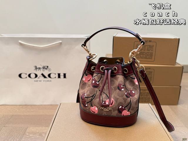 P160飞机盒 蔻驰Coach水桶包舒适经典 展现时髦的同时更富有魅力 经久不散却又有现代时尚 优雅女性的日常首选 尺寸16 17