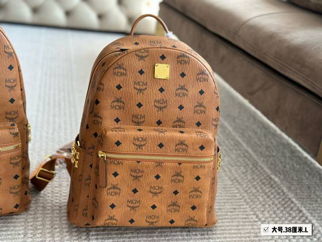 P210、160、145、140 经典高版本Mcm双肩背包到货啦 M C M 款韩国专柜新款双肩包青岛原单代工品质 原版颜色拉头！专柜同材质 原版Ykk拉头拉