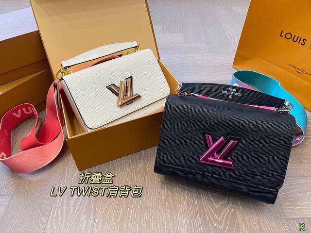 p180折叠盒 lv Twist肩背包 真的很高级 日常通勤简直绝配 又酷又飒低调的奢华 可盐可甜 极致美感 绝美女孩就是你 尺寸：23 16