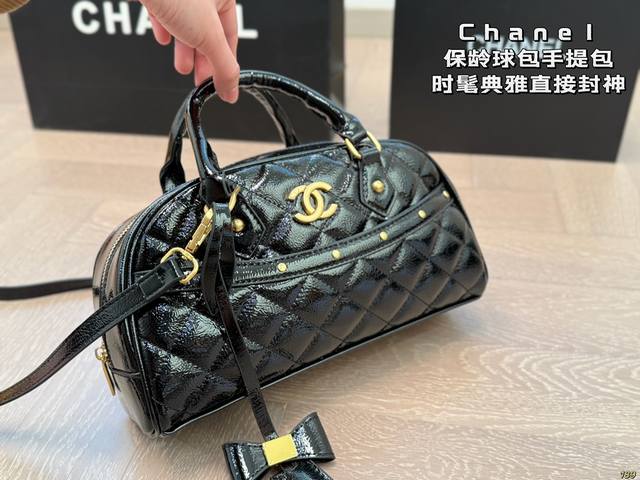 ￥160 香奈儿Chanel 保龄球包手提包 时髦典雅直接封神 值得入手 尺寸28 14