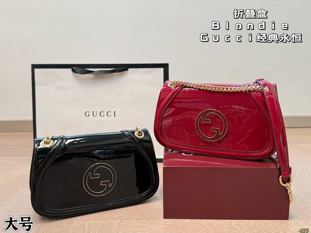 大号￥200折叠盒 酷奇新品Blondie Gucci 经典永恒 复古又时尚 上身不要太美！ 尺寸大号26 15
