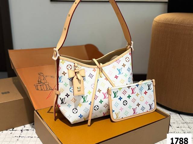 p260 全钢 配折叠盒子 Lv Carryall lv尤物人间白三彩真漂亮啊白三彩系列每一只都值得收藏，又可以搭配俏皮可爱下次想试试洒脱一点穿搭彩色老花 五彩