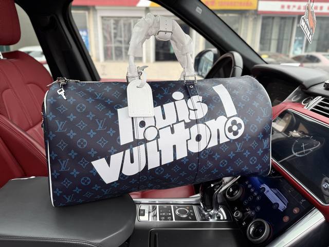 p250 高端货 新款 “Louis Vuitton”Lv旅行袋 路易威登旅行袋 M45874 Louis Vuitton Keepall 55 胶囊系列 经典