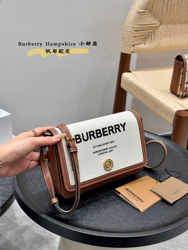 p170 折叠礼盒 巴宝莉Burberry小号邮差斜挎包相机包 帆布款 Penny包 hampshire精巧的斜背包，以 Vintage 复古格纹生物基 Tpu