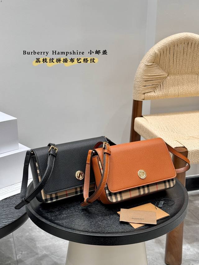 p170 折叠礼盒 巴宝莉Burberry小号邮差斜挎包相机包 荔枝纹拼格纹布艺 Penny包 hampshire精巧的斜背包，以 Vintage 复古格纹生物