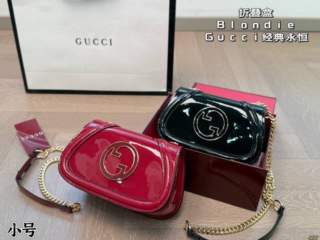 小号￥190折叠盒 酷奇新品Blondie Gucci 经典永恒 复古又时尚 上身不要太美！ 尺寸小号22 13