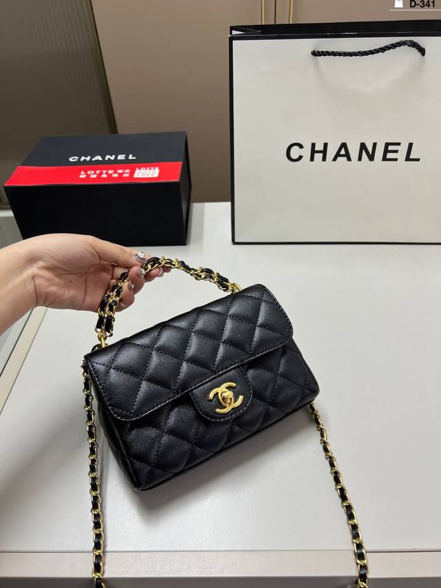 p180 chanel香奈儿25P双链鱼子酱方胖子香奈儿25P双链条荔枝方胖子经典感觉又是一款会火的包包 d-341尺寸18×11折叠盒