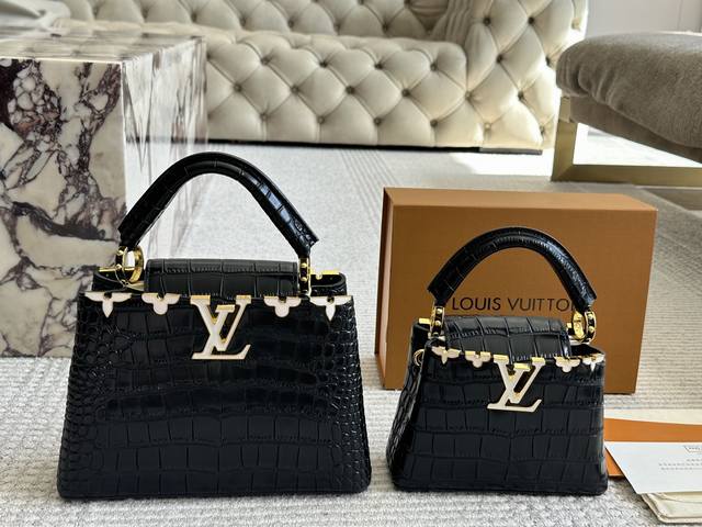 p230、170 折叠盒 lvcapucines 贵妇包 金色扣五金，超繁琐制作工序，女王范儿必备，Mini款独特超宽背带，经典大Logo设计，结合Monog