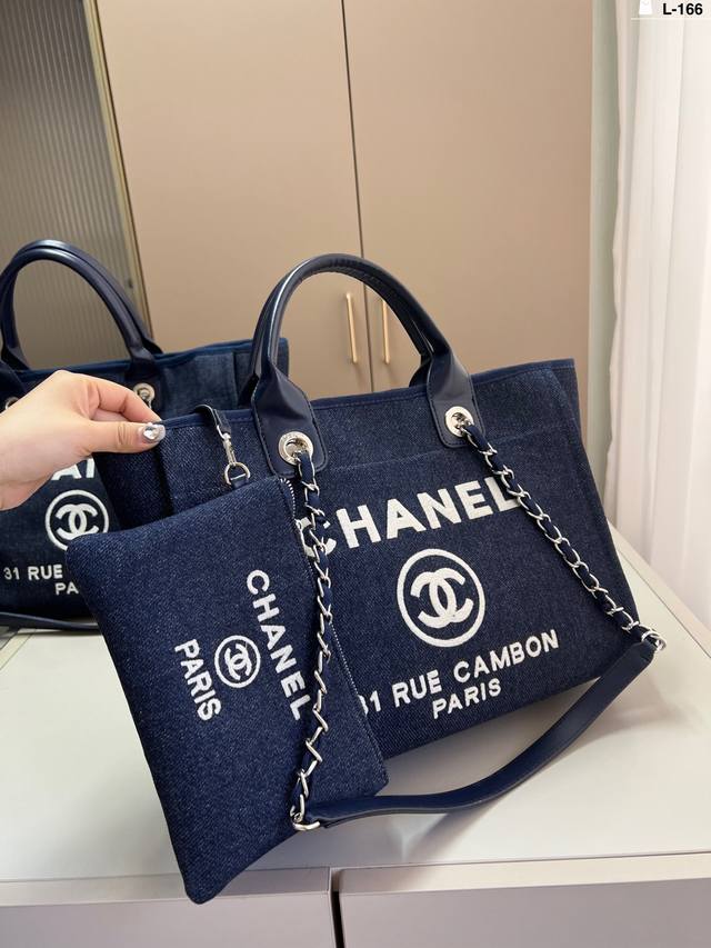 小P200 香奈儿沙滩包 任何搭配都能够轻松驾驭 低调有质感 容量也很可 l-166尺寸38×30