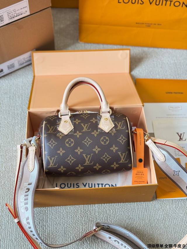 顶级原单 全钢五金 P340 （双肩袋) lv Speedy 20枕头包 lv 新款系列 City Keepal手袋,全网首发 Lv Speedy Nano 枕