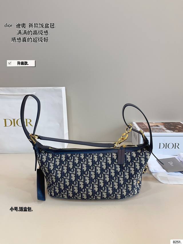 p270P270 dior老花便当包潇洒随性又松弛感满满 诠释时尚新姿态，造型潇洒随性，不经意间流露松弛感。换上露肩上衣与黑裙，又添几分优雅俏皮。搭配 Dior