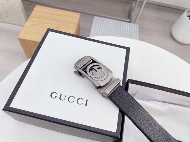 p 140古奇 自动带(滑道)獨家實拍整张牛皮手工縫線完美工藝獨原产皮质制作 手感柔软 上身衬托出你独特的气质(原版包装)独特美感 极强的先锋艺术 风靡全球 奢