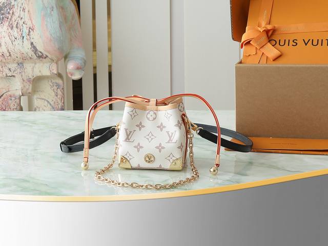 p560【顶级原单 独家实拍】M83227 白彩M82885 迷你水桶包烧麦包系列 Online Only 手袋 M82885 黄花 （烧麦包）用Monogra