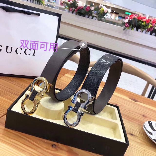 p 250 米兰时装周新款/正品有售Ferragamo 菲拉格慕 · Italy专柜在售正品 · 此款采用原單进口牛皮 双面可用 压专属标制作 · 走线油边细致