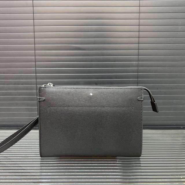 p180 Montblanc 万宝龙 牛皮男士手拿包 手包 高端品质 配送防尘袋 规格28 X 19 Cm