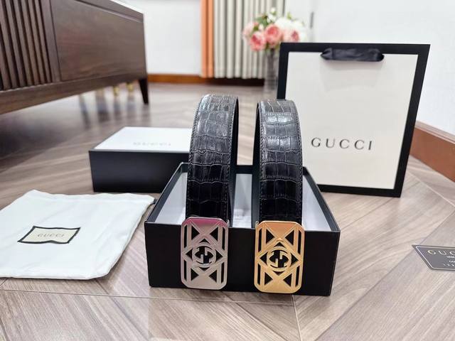 p240 古奇 石头纹原单正品 Guccl经典皮带 尺寸3.8海外原单货，意大利创作，配以双G互扣金属扣，原版皮纹拿的走图片拿不走的品质，升级后与正品零距离，给