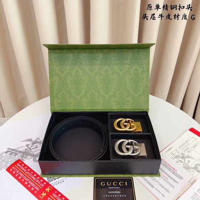 ①带①扣P230 ①带②扣P290 原单钢扣版古奇G家 打孔尾夹 正版开模 此款腰带双面采用原厂牛皮带身,精密电镀标志性纯钢搭扣 对版专柜。3.5Cm【如需木盒 ①带①扣P230 ①带②扣P290 原单钢扣版古奇G家 打孔尾夹 正版开模 此款腰带双面采用原厂牛皮带身,精密电镀标志性纯钢搭扣 对版专柜。3.5Cm【如需木盒