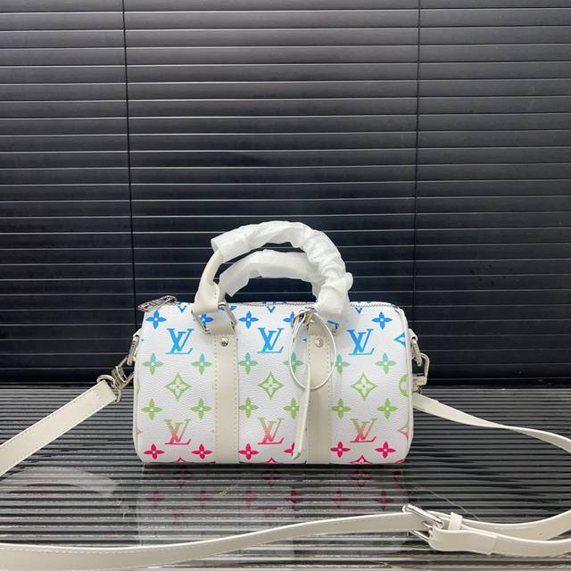 p170 Louisvuitton 路易威登 Keepall 25 系列手袋 印花手提斜挎包 单肩包 实物拍摄 原厂原版面料 配送小票 防尘布袋 礼盒 15 X
