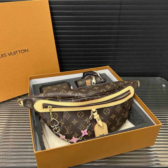 p210 Louisvuitton 路易威登 三合一套盒 腰包 零钱包 卡包 精品百搭款 高品质全套包装 礼盒 礼袋