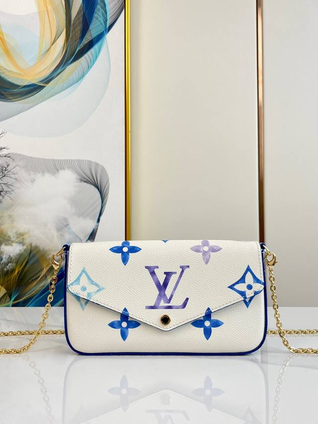 顶级原厂 M82520蓝 21×12×3 Pochette Felicie 三件套