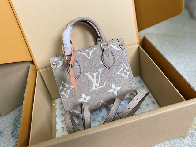 M47054 咖色 Mb免税版本 全钢五金 支持Nxp芯片感应 动态芯片本款 Onthego Bb 手袋为 Monogram Empreinte 皮革压印 Mo