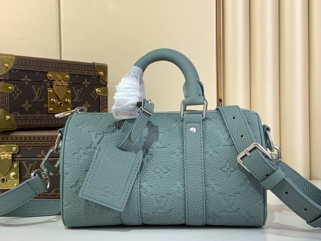 顶级原单复刻独家实拍 Keepall Xs 手袋 M20900 M13866绿色 压花 升级版 路易威登推出Aerogram 版本的新款 Keepall Xs，