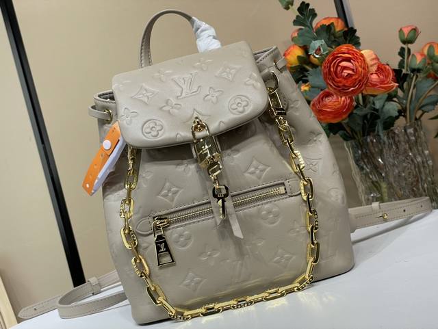 顶级原单复刻独家实拍 Coussin Backpack 小号手袋 M13358灰色 M13357黑色 压花链条 Coussin Backpack 小号手袋以双肩