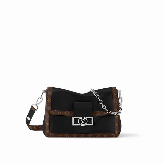 M13450老花黑色 官网图 全皮达芙妮Dauphine Soft 中号手袋