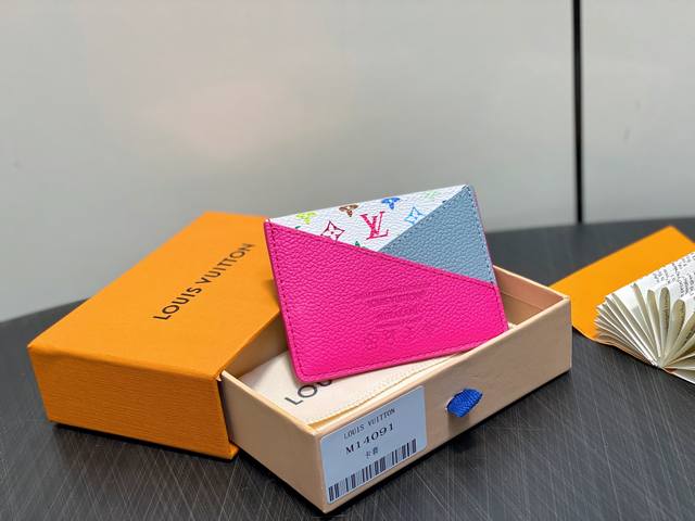 原单精品 M14091玫红 卡包钱包 Criss-Cross Lv X Tm 卡夹 M14090蓝色 M14091玫红 M14139绿色 这款Criss-Cro