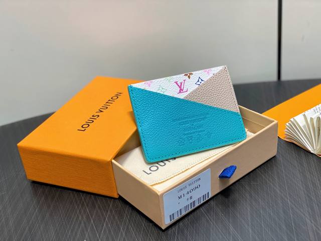 原单精品 M14090蓝色 卡包钱包 Criss-Cross Lv X Tm 卡夹 M14090蓝色 M14091玫红 M14139绿色 这款Criss-Cro