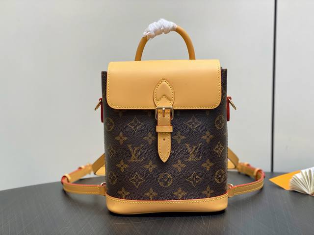 原单精品 M14651老花黄皮 迷你双肩包 Soho Mini 双肩包 以Monogram帆布材质展示的Soho Mini。让人联想到1996年的阿尔勒松背包的