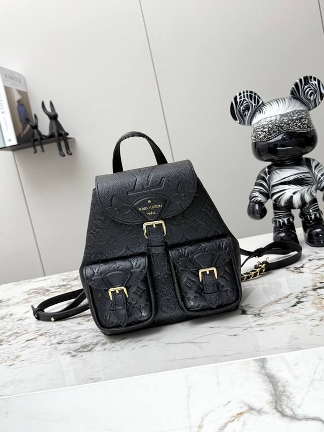 变码芯片 独实家拍 M47074粉色本款 M4 6奶白 M47072黑色 M12987粉印 Backup 双肩包取材 Monogram Empreinte 牛皮