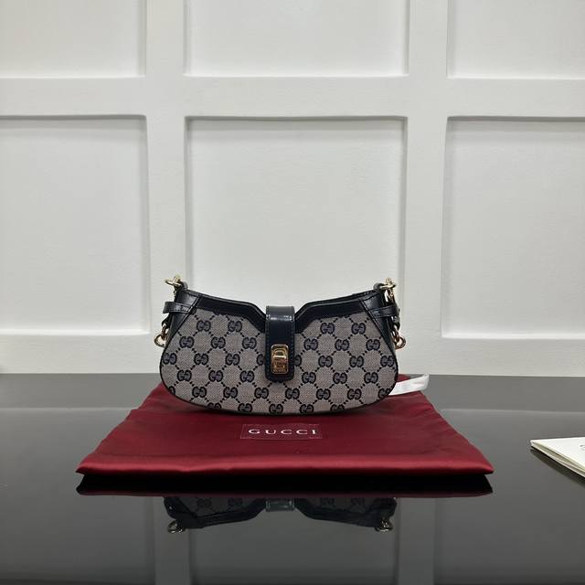 正品级 Gucci新款专柜品质，顶级原单货 原厂皮，原厂五金、实物实拍，款号：786015蓝布蓝皮 尺寸：W24Xh12Xd5Cm，