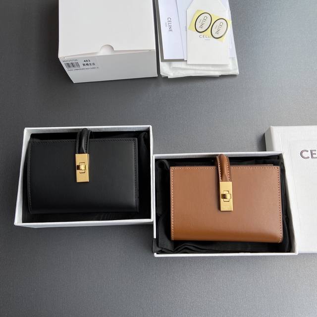 特级纯钢五金原厂皮 Triomphe16亮泽牛皮革錢包 编号:10M483Cq7.04Lu483 483 尺寸:W12.7×H9×D2.5Cm 組合圖