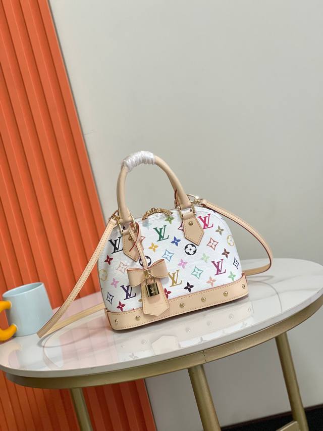 厂价 最高版本原厂皮顶级原单配专柜全套包装 顶级原单，半钢五金，M13078本款 Alma Bb 手袋洋溢路易威登 X 村上隆合作系列的欢欣格调，巧妙回溯 19